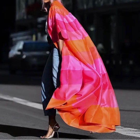 Lena Vie Picasso Duster In Sherbet - Picture 5 of 12